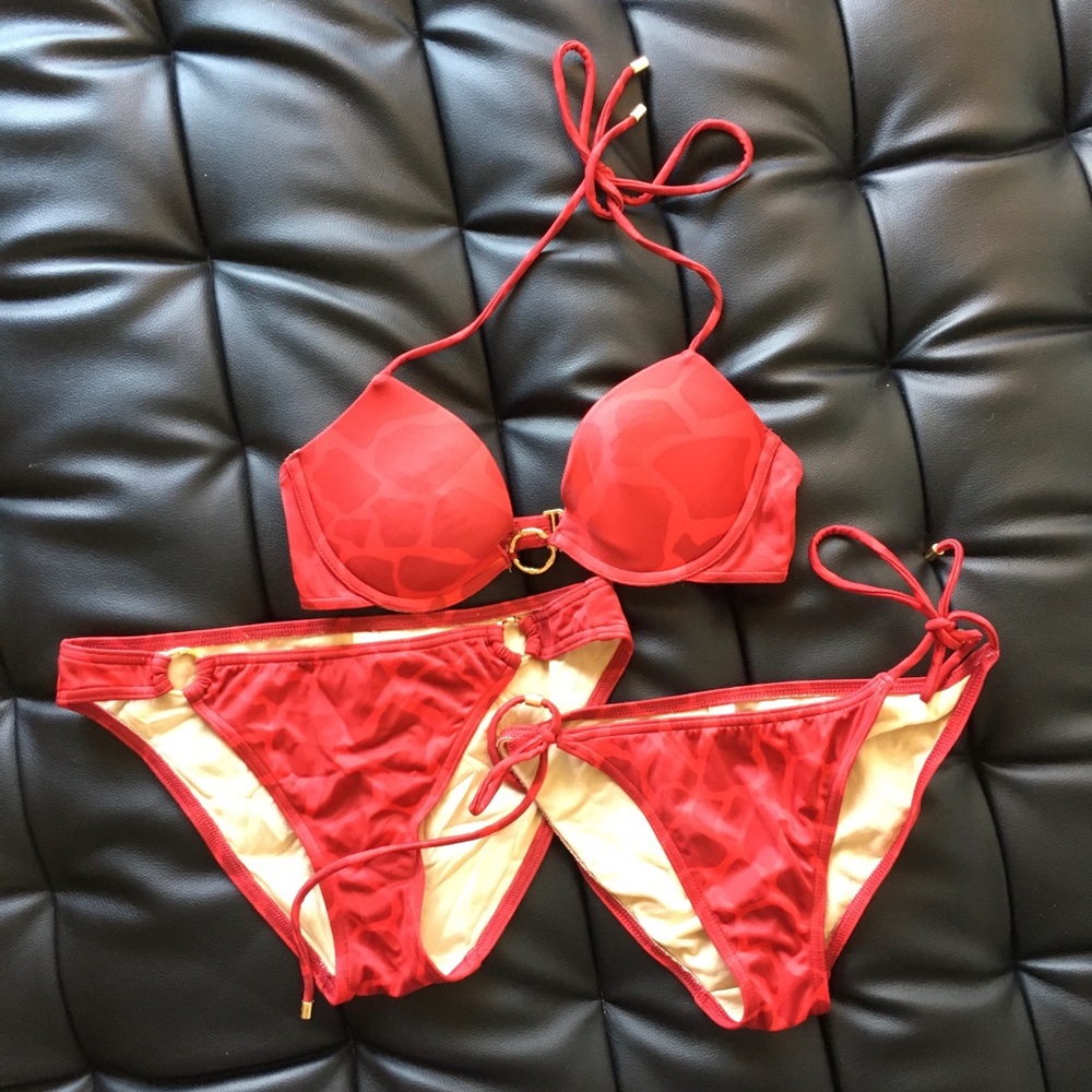 3 piece Victoria’s Secret Red Bikini Set